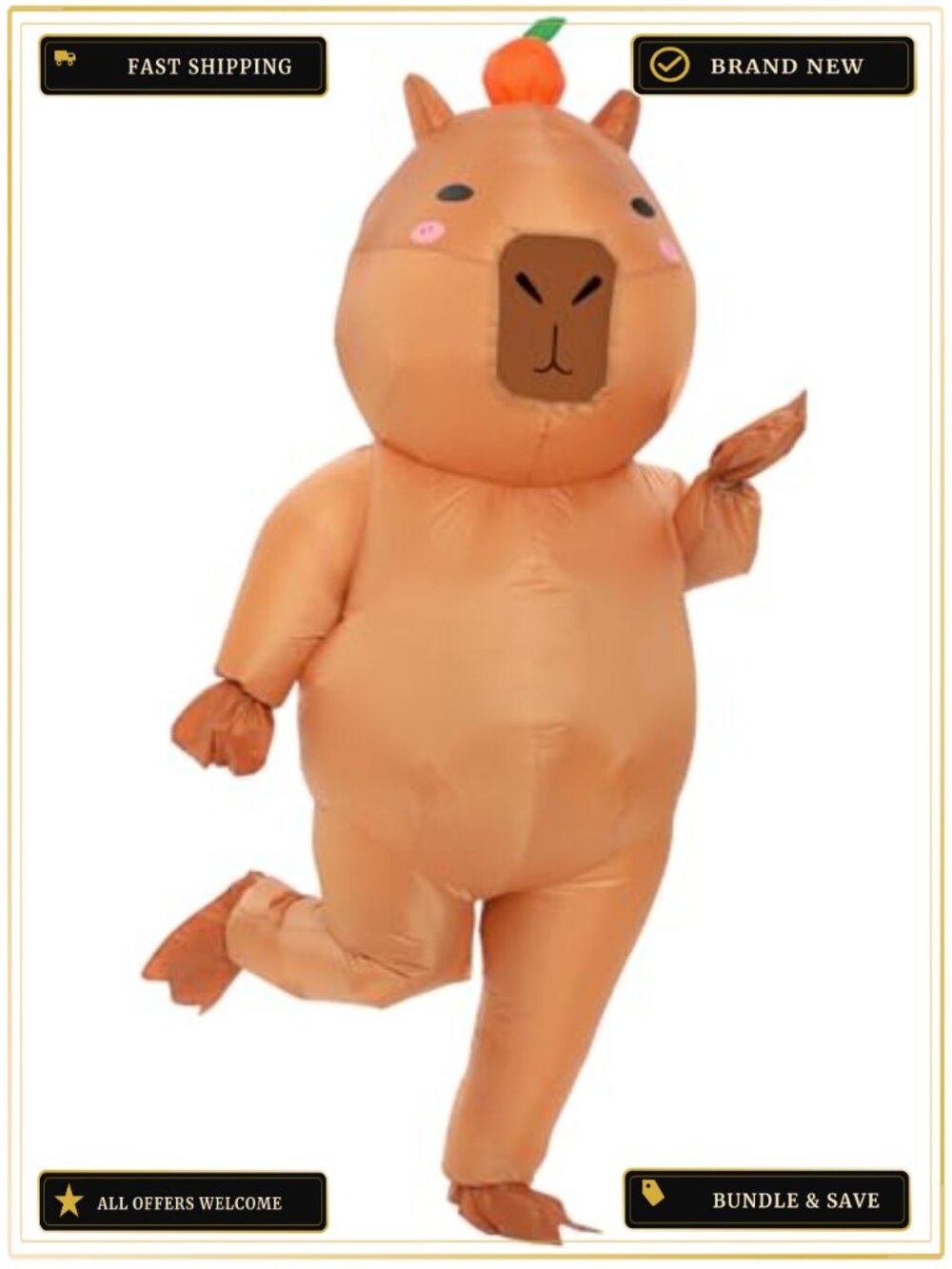 Inflatable Capybara Costume Kids Halloween Funny Blow Up Animal Cosplay Party